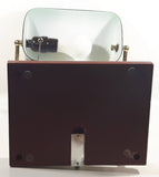 Rare Style Vintage Green Glass and Brass Wood Based Banker's Lamp