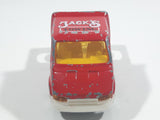 Majorette No. 243 Ford Transit Jack's Towing 24 HR Service Red 1/60 Scale Die Cast Toy Car Vehicle