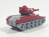 2018 Tomy Hasbro Tank Red and Grey Plastic Die Cast Toy Car Vehicle