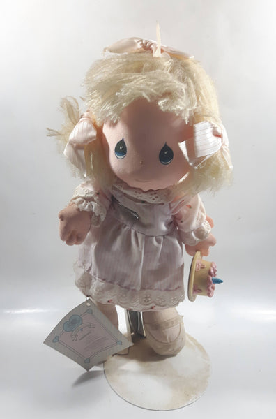 Vintage 1986 Applause Precious Moments 12" Tall Birthday Cake Doll with Tags and Stand
