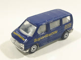 Unknown Brand Tin Toys Style Super Shuttle "Door To Door" Dark Blue Die Cast Toy Car Vehicle