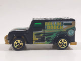 2003 Hot Wheels Hot Haulers Armored Truck Rollin' Dough Black Die Cast Toy Car Vehicle with Opening Rear Door