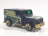 2003 Hot Wheels Hot Haulers Armored Truck Rollin' Dough Black Die Cast Toy Car Vehicle with Opening Rear Door