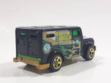 2003 Hot Wheels Hot Haulers Armored Truck Rollin' Dough Black Die Cast Toy Car Vehicle with Opening Rear Door