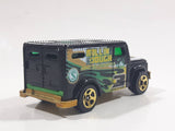 2003 Hot Wheels Hot Haulers Armored Truck Rollin' Dough Black Die Cast Toy Car Vehicle with Opening Rear Door