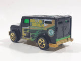 2003 Hot Wheels Hot Haulers Armored Truck Rollin' Dough Black Die Cast Toy Car Vehicle with Opening Rear Door