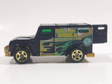 2003 Hot Wheels Hot Haulers Armored Truck Rollin' Dough Black Die Cast Toy Car Vehicle with Opening Rear Door