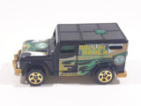 2003 Hot Wheels Hot Haulers Armored Truck Rollin' Dough Black Die Cast Toy Car Vehicle with Opening Rear Door