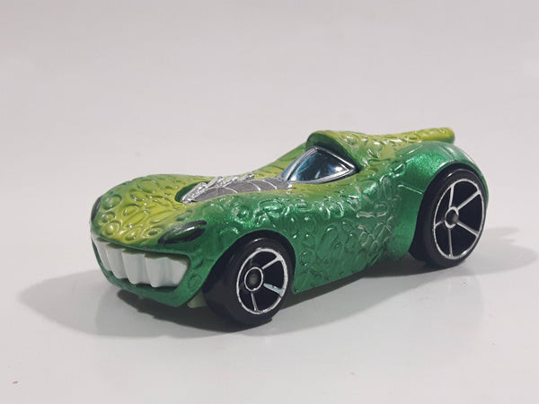 2010 Hot Wheels Disney Pixar Toy Story 3 Rex Rider Two-Tone Satin Green and Lime Green Die Cast Toy Character Car Vehicle