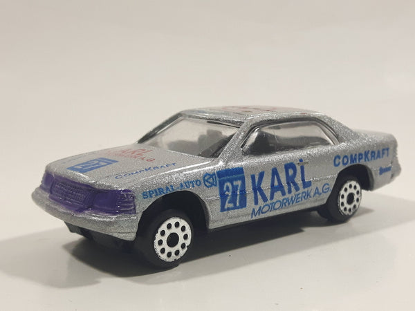 Rare Vintage Zee Toys Dyna Wheels D109 Mercedes 300 SL Silver Grey #27 Karl Motorwerk A.G. Compkraft Die Cast Toy Car Vehicle