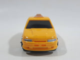Unknown Brand Yellow Cab Taxi 488-7171 Plastic Body Die Cast Toy Car Vehicle
