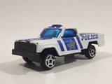 Unknown Brand Police Station Pickup Truck White and Blue Die Cast Toy Car Vehicle