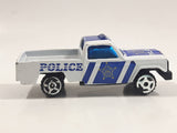 Unknown Brand Police Station Pickup Truck White and Blue Die Cast Toy Car Vehicle