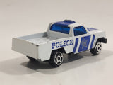 Unknown Brand Police Station Pickup Truck White and Blue Die Cast Toy Car Vehicle