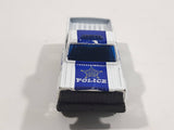 Unknown Brand Police Station Pickup Truck White and Blue Die Cast Toy Car Vehicle