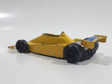 1986 Road Champs Formula 1 Indy "Tuff Guys" #6 Yellow Die Cast Toy Race Car Vehicle Made in Hong Kong