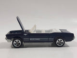 1998 Hot Wheels '65 Ford Mustang Convertible Dark Blue Metalflake Die Cast Toy Car Vehicle - Opening Hood