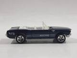 1998 Hot Wheels '65 Ford Mustang Convertible Dark Blue Metalflake Die Cast Toy Car Vehicle - Opening Hood
