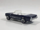 1998 Hot Wheels '65 Ford Mustang Convertible Dark Blue Metalflake Die Cast Toy Car Vehicle - Opening Hood