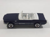 1998 Hot Wheels '65 Ford Mustang Convertible Dark Blue Metalflake Die Cast Toy Car Vehicle - Opening Hood