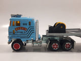 Majorette Semi Tractor Truck and Trailer "Blue's Trucking Co." #302 Light Blue 1/87 Scale Die Cast Toy Car Vehicle