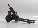 Vintage Dinky Toys Meccano Battle Lines American 105 mm Gun Howitzer Dark Green Die Cast Army Toy 21751413 - 1 hitch broken