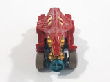 2016 Hot Wheels Dino Riders Speed Demons Double Demon Dinosaur Red Die Cast Toy Car Vehicle
