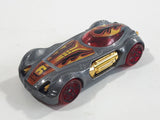2012 Hot Wheels Thrill Racers - Volcano '12 Dodge XP-07 Metallic Grey Die Cast Toy Car Hot Rod Vehicle