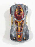 2012 Hot Wheels Thrill Racers - Volcano '12 Dodge XP-07 Metallic Grey Die Cast Toy Car Hot Rod Vehicle