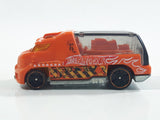 2012 Hot Wheels Demolition Derby Rapid Response Ambulance Orange Die Cast Toy Car Emergency Rescue Vehicle