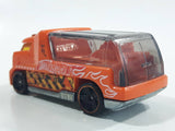 2012 Hot Wheels Demolition Derby Rapid Response Ambulance Orange Die Cast Toy Car Emergency Rescue Vehicle