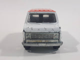 1981 ERTL The Cannonball Run Ford Van Ambulance Transcon Medi-Vac Van White and Orange Die Cast Toy Car Vehicle Made in Hong Kong