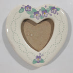 1987 Terragrafics Miniature Heart Shaped Picture Frame Fridge Magnet