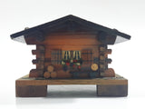 Vintage Bavarian Style Wood House Shaped Earring Small Trinket Box