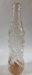 Vintage Drink Wishing Well Clear Embossed Lettering Glass Bottle