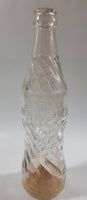 Vintage Drink Wishing Well Clear Embossed Lettering Glass Bottle