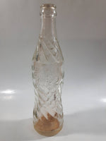 Vintage Drink Wishing Well Clear Embossed Lettering Glass Bottle