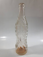 Vintage Drink Wishing Well Clear Embossed Lettering Glass Bottle