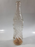 Vintage Drink Wishing Well Clear Embossed Lettering Glass Bottle