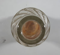 Vintage Drink Wishing Well Clear Embossed Lettering Glass Bottle