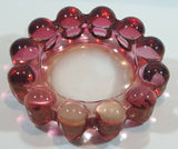 Vintage Mid-Century Modern Bubble Style Pink Painted Depression Glass 5" Diameter Ash Tray