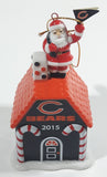 2015 The Danbury Mint Chicago Bears NFL Football Team Santa Christmas Gingerbread House Ceramic Ornament