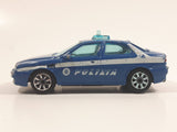 Burago Alfa Romeo 156 Polizia Blue 1/43 Scale Die Cast Toy Police Cop Car Vehicle Missing a Wheel