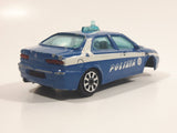 Burago Alfa Romeo 156 Polizia Blue 1/43 Scale Die Cast Toy Police Cop Car Vehicle Missing a Wheel