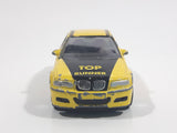 RealToy BMW M3 Yellow "Top Runner" 1/59 Scale Die Cast Toy Car Vehicle