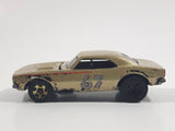 2008 Hot Wheels General Motors 1967 Camaro Metalflake Gold Die Cast Toy Car Vehicle w/ Opening Hood