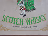 Vintage Dewar's Scotch Whisky 10" x 13" Wood Framed Pub Mirror