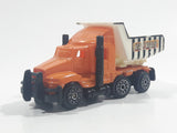 Unknown Brand "Heavy Hauler" Gravel Truck Orange and White Die Cast Toy Car Vehicle