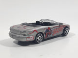 2003 Maisto Marvel Comics 1997 Chrysler Sebring Convertible Elektra Silver Die Cast Toy Car Vehicle