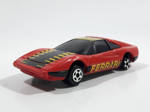 Vintage 1980 Kidco Burnin' Key Cars Ferrari GTS Red Plastic Body Toy Car Vehicle - No Key - 1/64 - Macao - Missing Back Tires